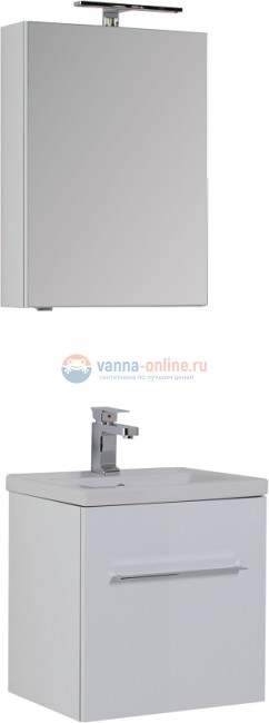 Зеркальный шкаф Aquanet Порто 70 белый, 241748