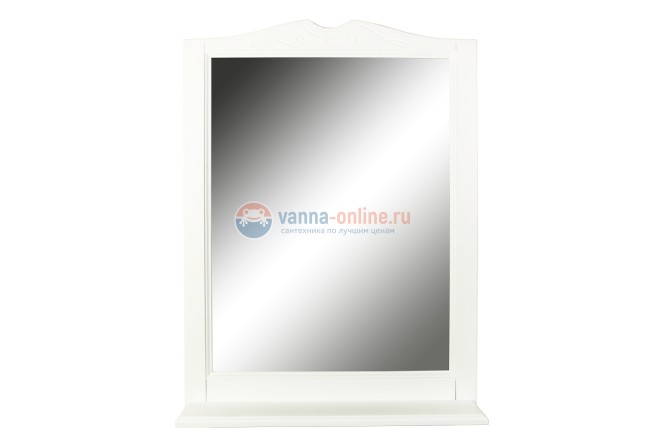 Зеркало Orange Классик 75 см, массив бука, цвет - белый