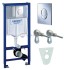 Система инсталляции для унитазов Grohe Rapid SL 38750001 4 в 1 с кнопкой смыва