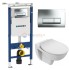 Инсталляция Geberit с безободковым унитазом Jacob Delafon Patio EDV102-00, сиденье микролифт, комплект