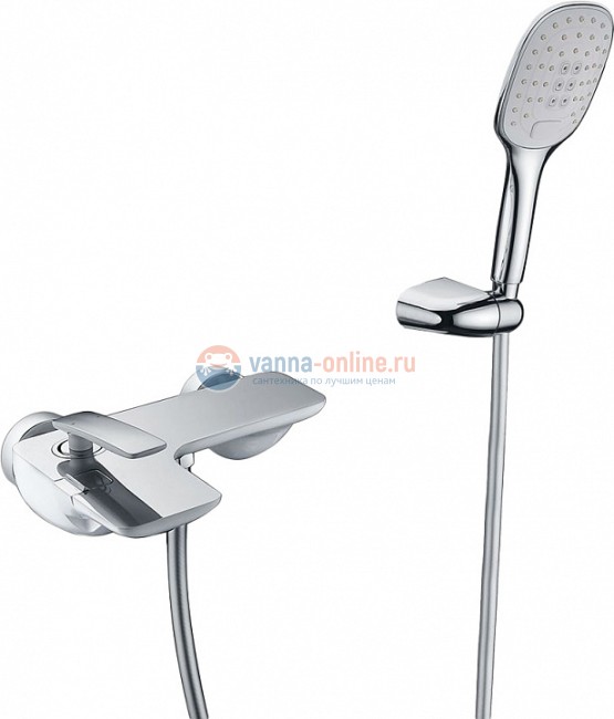 Смеситель Timo Helmi 4014/00-16Y chrome white для ванны и душа Смеситель Timo Helmi 4014/00-16Y chrome white для ванны и душа