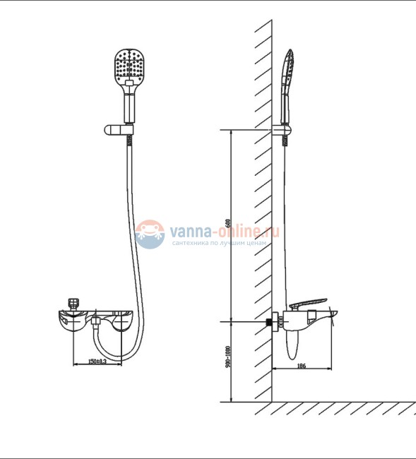 Смеситель Timo Helmi 4014/00-16Y chrome white для ванны и душа Смеситель Timo Helmi 4014/00-16Y chrome white для ванны и душа