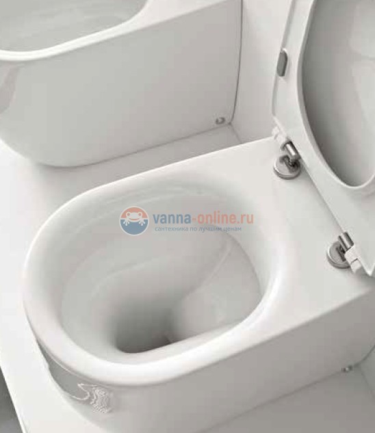 Приставной унитаз Kerasan Nolita 531801, безободковый Приставной унитаз Kerasan Nolita 531801, безободковый
