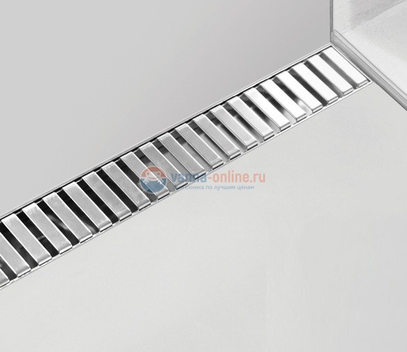 Решетка AlcaPlast Line-300 глянцевая/матовая Решетка AlcaPlast Line-300 глянцевая/матовая