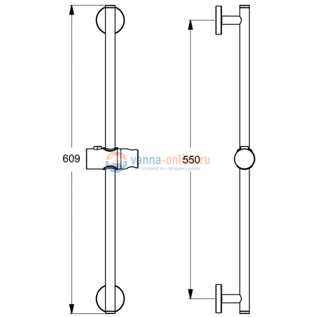 Штанга Ideal Standard IDEALRAIN B9420AA для душа Штанга Ideal Standard IDEALRAIN B9420AA для душа