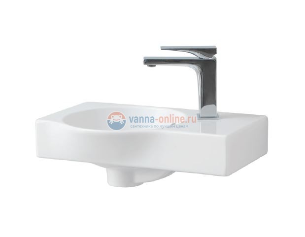 Раковина ArtCeram Lavamani Union LML001 01; 00, подвесная, цвет - белый, 43 х 26,7 х 14 см