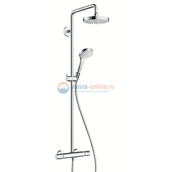 Душевая система Hansgrohe Croma Select S 180 2jet Showerpipe EcoSmart 27254400 Душевая система Hansgrohe Croma Select S 180 2jet Showerpipe EcoSmart 27254400