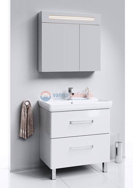 Зеркальный шкаф с подсветкой Aqwella Нео 80 Neo.04.08