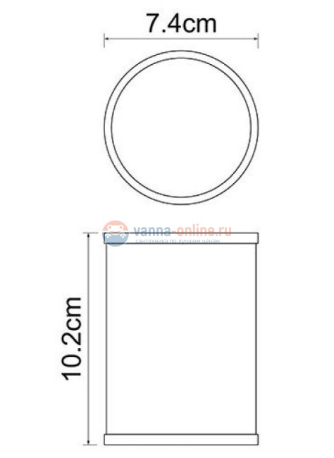 Стакан для зубных щеток WasserKraft Rossel 5728