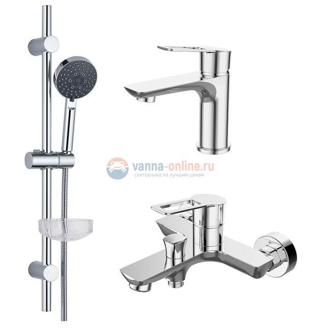 Комплект смесителей Agger Brave A2331100, хром