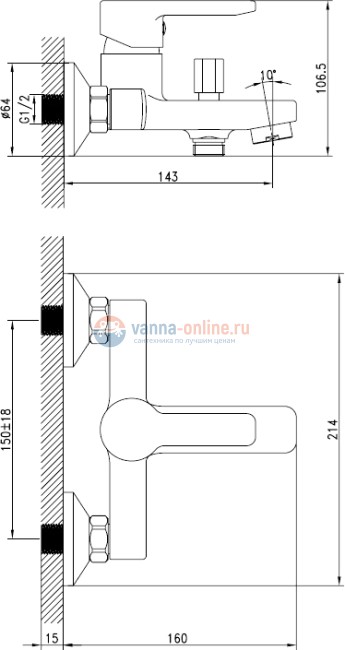 Смеситель Iddis Sena SENSB00i02 для ванны и душа с душем Смеситель Iddis Sena SENSB00i02 для ванны и душа с душем