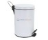 Ведро для мусора WasserKRAFT 635 White, с педалью, 5 л, цвет -белый