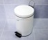 Ведро для мусора WasserKRAFT 635 White, с педалью, 5 л, цвет -белый