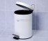 Ведро для мусора WasserKRAFT 635 White, с педалью, 5 л, цвет -белый