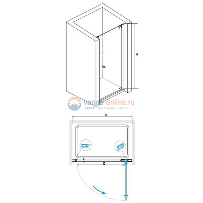 Душевая дверь RGW HO-04, 01060408-11, 80 х 195 см в нишу, распашная, стекло прозрачное, хром Душевая дверь RGW HO-04, 01060408-11, 80 х 195 см в нишу, распашная, стекло прозрачное, хром