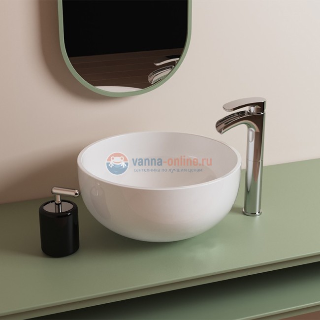 Смеситель для раковины Paini Ovo с донным клапаном высокий