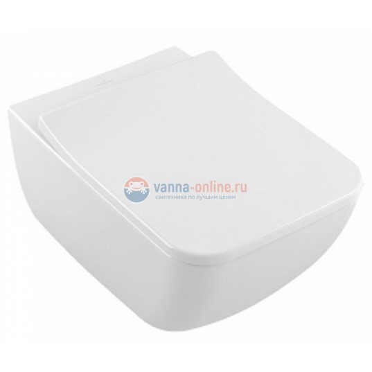 Подвесной безободковый унитаз Villeroy&Boch Venticello 4611 R0R1