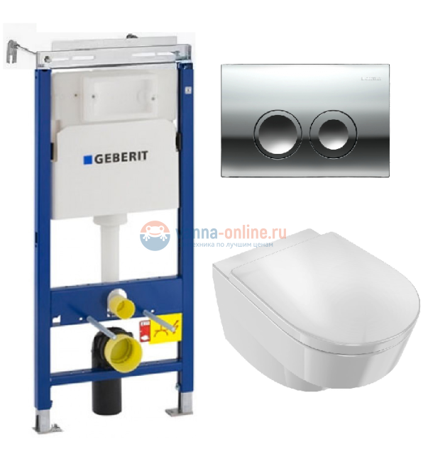 Инсталляция Geberit с безободковым унитазом Jacob Delafon Odeon Rive Gauche EDR102-00, сиденье микролифт, комплект Инсталляция Geberit с безободковым унитазом Jacob Delafon Odeon Rive Gauche EDR102-00, сиденье микролифт, комплект