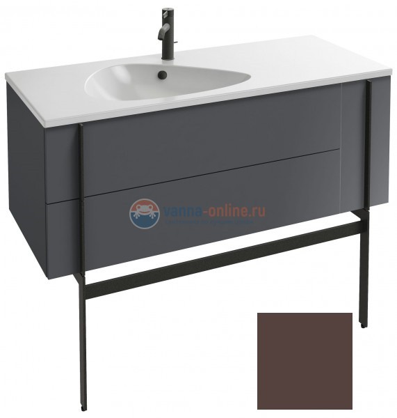 Тумба под раковину Jacob Delafon Nouvelle Vague 120 EB3036-M59, 3 ящика, цвет - ледяной коричневый матовый