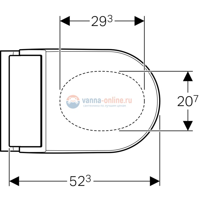 Электронный унитаз-биде Geberit AquaClean Tuma Comfort 146.310.FW.1 приставной, сталь нержавеющая матированная