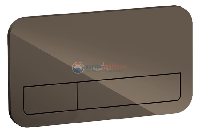 Клавиша двойная смывная стеклянная Villeroy&Boch M200 9224 00RT terra