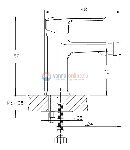 Смеситель Orange Merci M13-031cr для биде