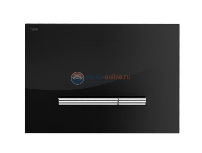 Клавиша смыва MEPA Sirius A New 421741 для унитаза, двойной смыв, для А31/E31, стекло, черный