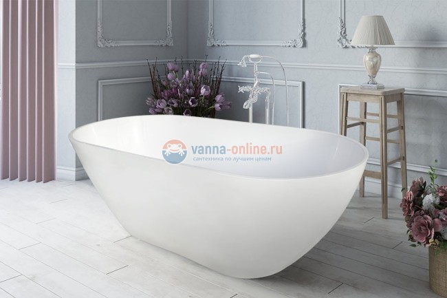 Ванна из литьевого мрамора Marmo Bagno Палермо MB-PL170-80, 168 х 80 см