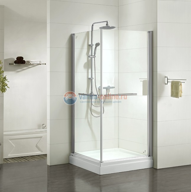 Душевой уголок Iddis Elansa E10S099i23, 90 х 90 х 185 см, стекло прозрачное