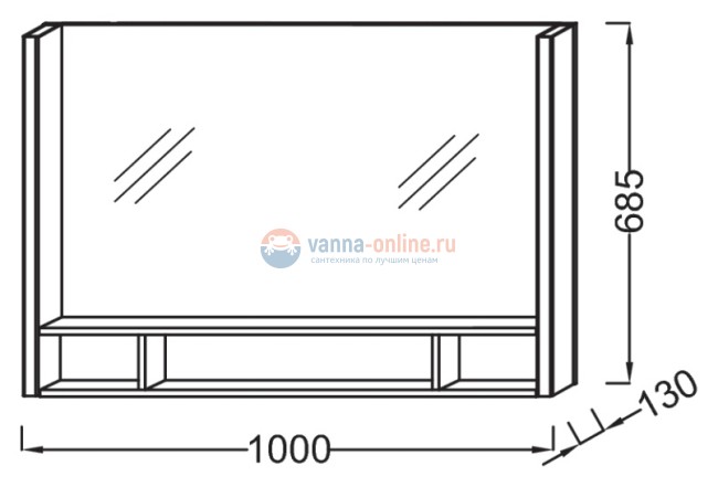 Зеркало Jacob Delafon Terrace EB1182-NF 100 см