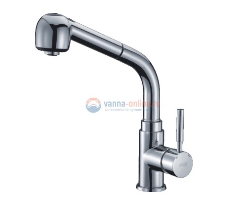 Смеситель WasserKRAFT MAIN 4166 для кухни с выдвижным изливом, хром