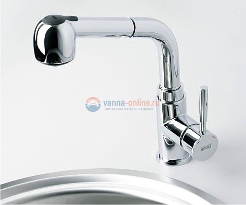 Смеситель WasserKRAFT MAIN 4166 для кухни с выдвижным изливом, хром