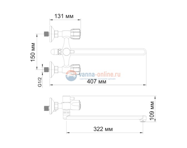Смеситель WasserKRAFT AMPER 2902L для ванны и душа с длинным поворотным изливом 35 см, хром Смеситель WasserKRAFT AMPER 2902L для ванны и душа с длинным поворотным изливом 35 см, хром