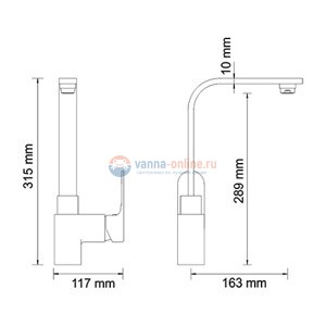 Смеситель WasserKRAFT Dinkel 5807 для кухни