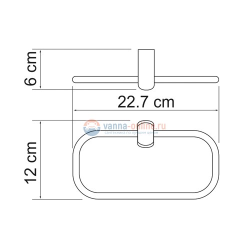 Полотенцедержатель WasserKRAFT Berkel 6860, кольцо Полотенцедержатель WasserKRAFT Berkel 6860, кольцо