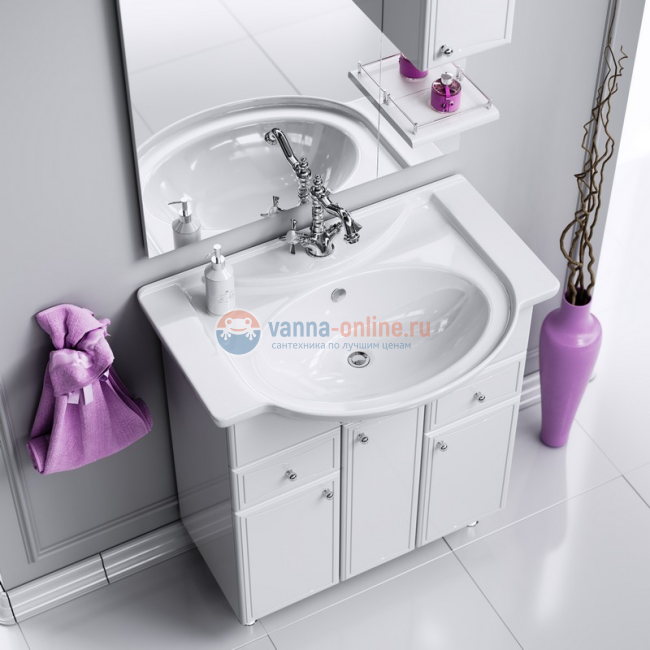 Тумба с раковиной Aqwella Барселона Т8/к 85 см BA0108K Тумба с раковиной Aqwella Барселона Т8/к 85 см BA0108K