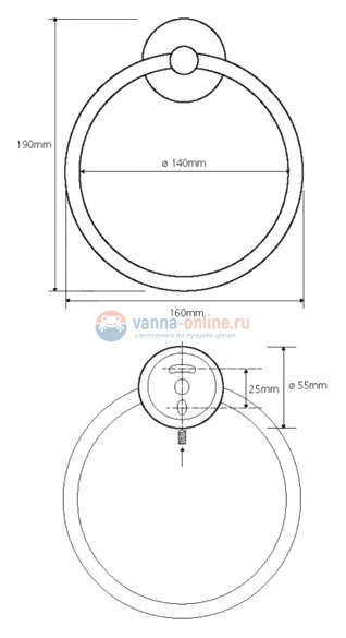 Полотенцедержатель кольцо Bemeta Omega 104104062 Полотенцедержатель кольцо Bemeta Omega 104104062
