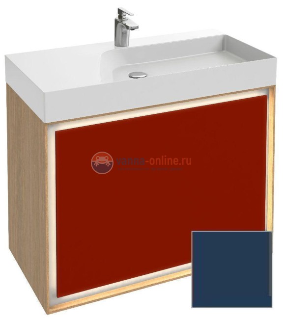 Тумба под раковину Jacob Delafon Rythmik Pure 90 см EB1771- G98, цвет темно-синий глянцевый Тумба под раковину Jacob Delafon Rythmik Pure 90 см EB1771- G98, цвет темно-синий глянцевый