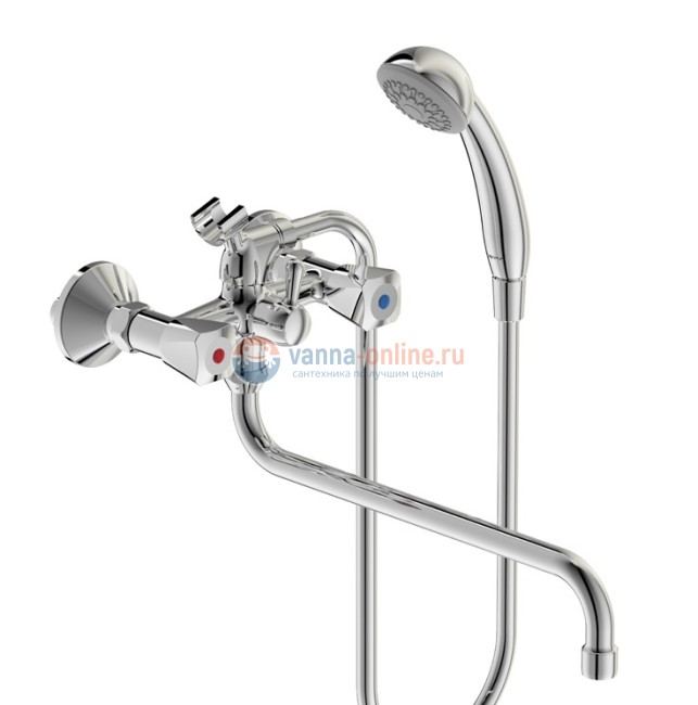 Смеситель Vidima ПРАКТИК (PRACTICE) BA230AA для ванны и душа, поворотный излив, хром Смеситель Vidima ПРАКТИК (PRACTICE) BA230AA для ванны и душа, поворотный излив, хром