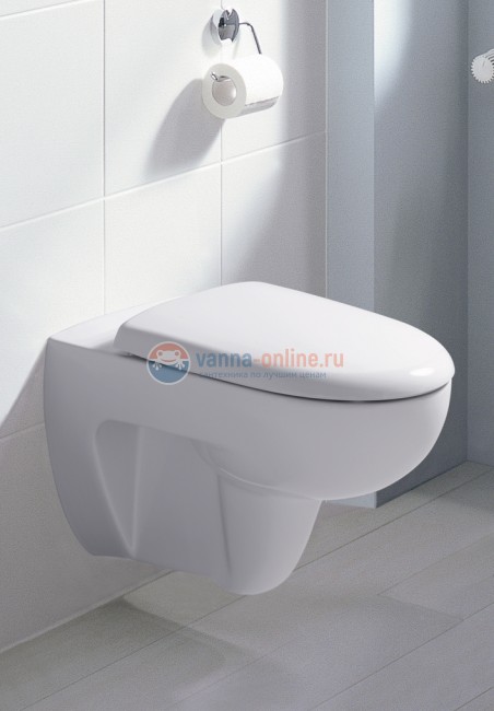 Инсталляция Geberit с безободковым унитазом Geberit Renova, 500.124.TC.R, клавиша цвет глянцевый хром, сиденье микролифт, комплект