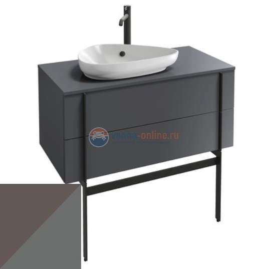 Тумба под раковину Jacob Delafon Nouvelle Vague 100 EB3040-M65, темно-серый/серый стальной мягкий