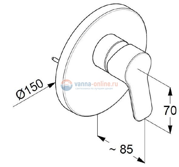 Смеситель для душа Kludi Pure&Easy 374200565 Смеситель для душа Kludi Pure&Easy 374200565