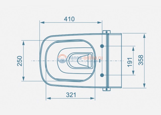 Подвесной унитаз TECEone, электронный, с функцией биде, 9700200