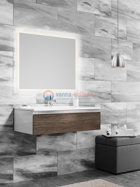 Тумба с раковиной Sanvit Авеню-1 kavenu160, 60 см подвесная, белый глянцевый