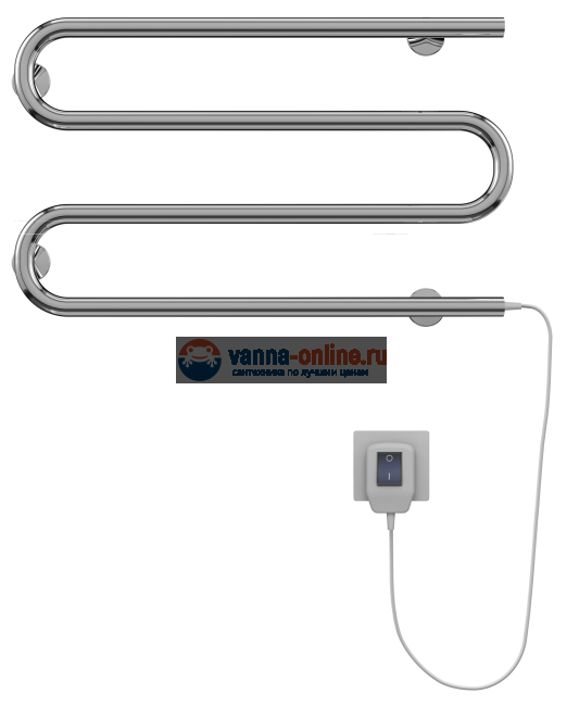 Полотенцесушитель TERMINUS Электро 25 М-обр 400х500