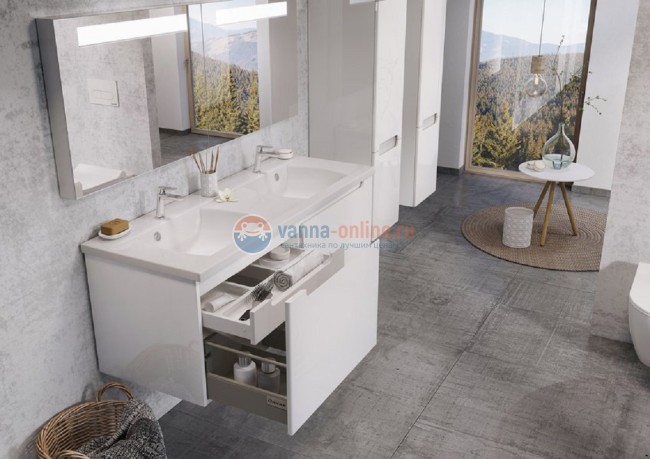 Зеркало Ravak Classic 600, с LED-подсветкой, цвет латте