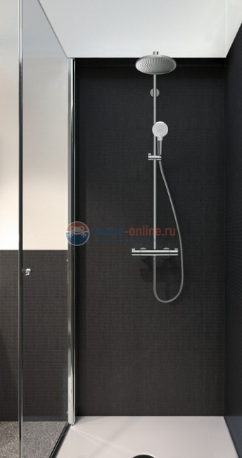 Душевая стойка Hansgrohe Crometta S 240 1jet Showerpipe 27267000 хром Душевая стойка Hansgrohe Crometta S 240 1jet Showerpipe 27267000 хром