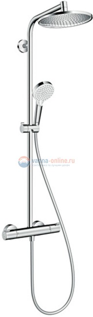 Душевая стойка Hansgrohe Crometta S 240 1jet Showerpipe 27267000 хром Душевая стойка Hansgrohe Crometta S 240 1jet Showerpipe 27267000 хром