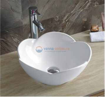 Раковина CeramaLux Серия N 9078 накладная, белый Раковина CeramaLux Серия N 9078 накладная, белый