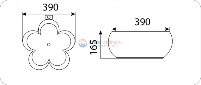 Раковина CeramaLux Серия N 9078 накладная, белый Раковина CeramaLux Серия N 9078 накладная, белый